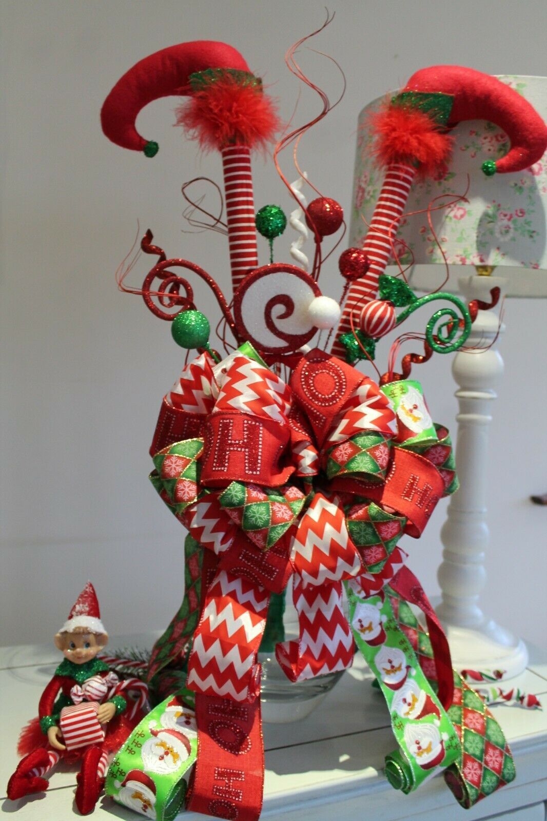 Elf Legs Christmas Tree Topper