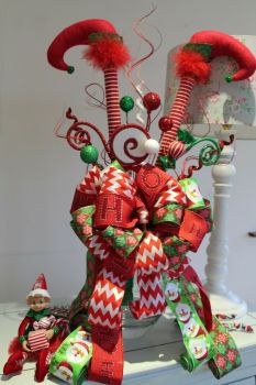 Elf Legs Christmas Tree Topper