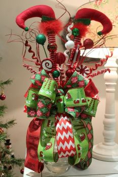 Whimsical Christmas Elf Legs Tree Topper