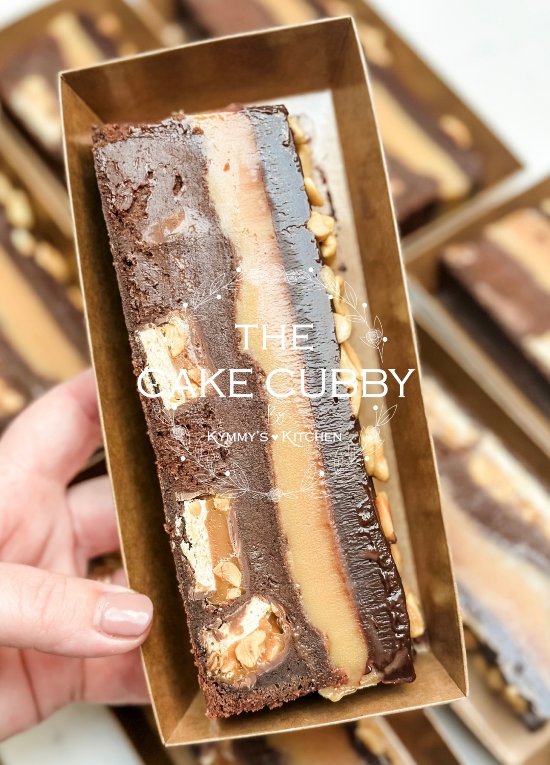 Deluxe Snickers Brownie Slice