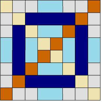 Cross stitch lattice Block