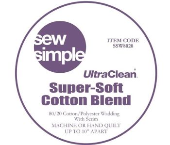 Sew Simple Super-Soft 80/20 Cotton Blend - Twin Size (90 x 72 inches)