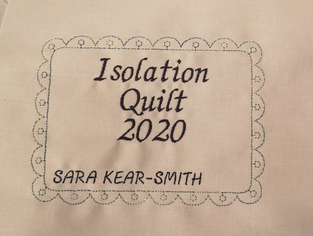 Isolation Quilt 2020 Label