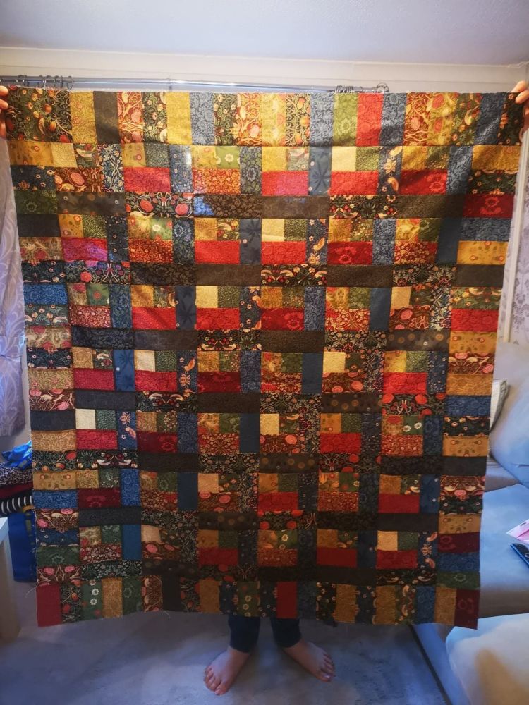 half log cabin quilt pattern