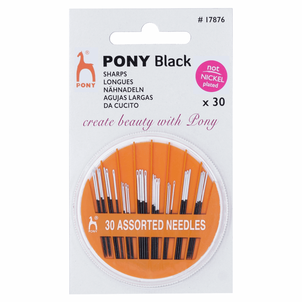 Pony Black - 30 assorted size Sharps in case