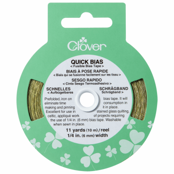 Clover Quick Iron On Bias Tape - Gold Tape