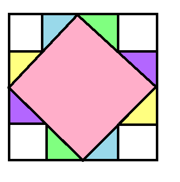 Classic Art Square Block Pattern - digital download