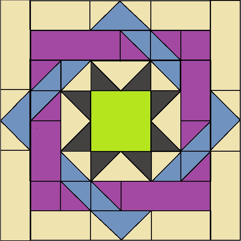 Labyrinth Quilt Block - digital download