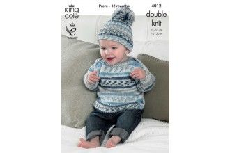 King Cole Knitting Pattern - 4012