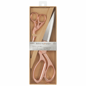 Scissors: Gift Set: Dressmaking (20cm) and Embroidery (9.5cm) - Rose gold