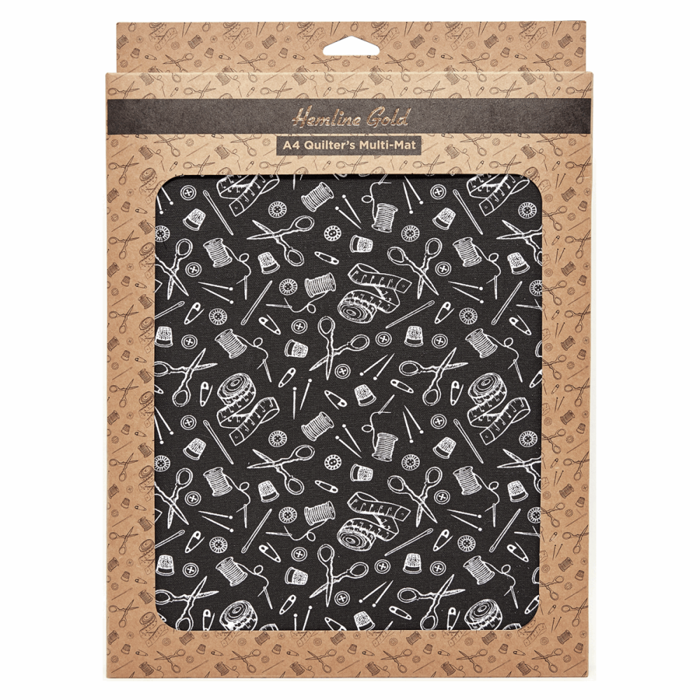 Quilters Multi-Mat: A4 (30 x 24cm): Hemline Gold Notions Print