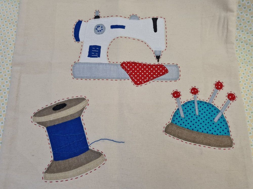 Sewing Applique Tote Bag with templates - paper copy