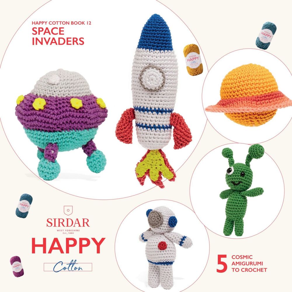 Sirdar Happy Chenille Book - space invaders book 12