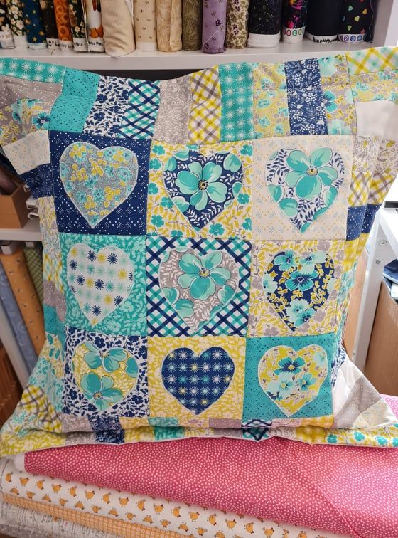 Country Heart Cushion Pattern - digital download only