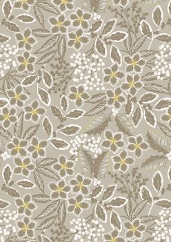 Lewis and Irene - Noel - Buff background with cream and brown etching foliage C66 1