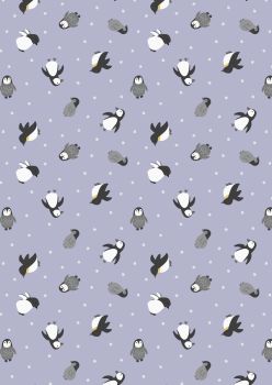 Small Things Polar Penguins on Iced Lilac