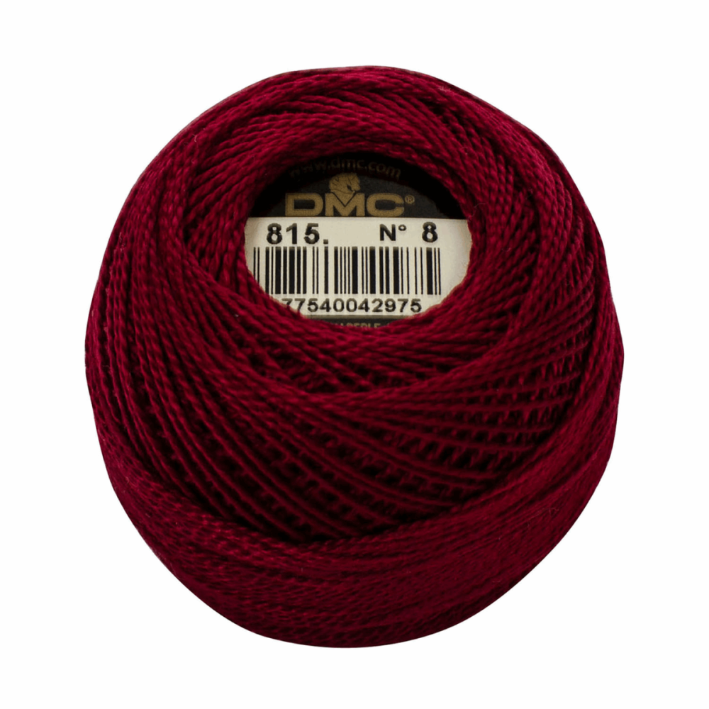 Cotton Perle no 8 10g - dark red 815