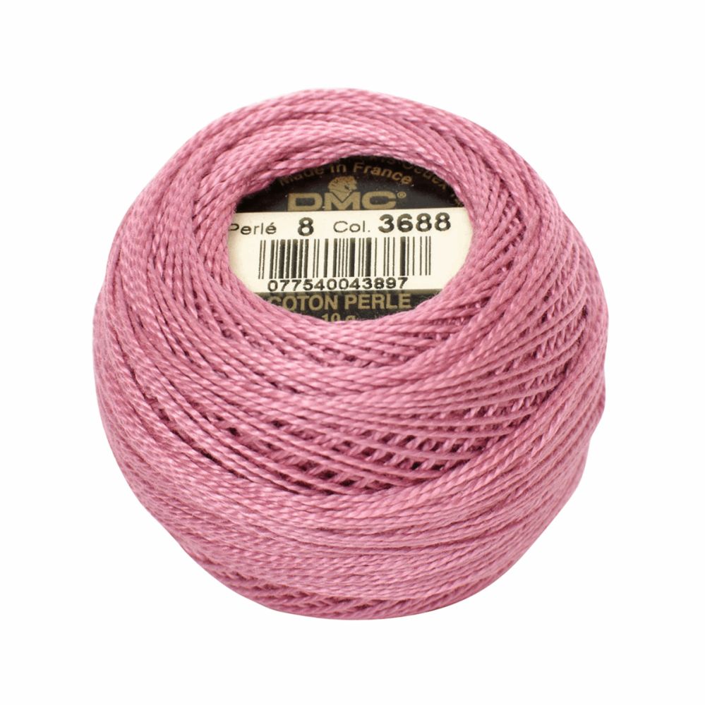 Cotton Perle no 8 10g - dusky pink 3688