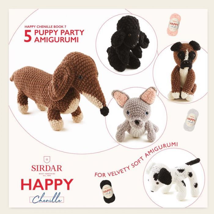 Sirdar Happy Chenille Book 7 - Puppy Party