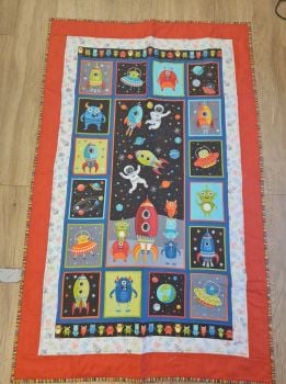 Finished Quilt -Outer Space & Aliens - 33" x 48"