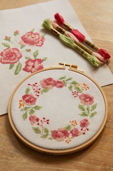 DMC Mindful Making The Tranquil Rose Duo Cross Stitch Duo Kit