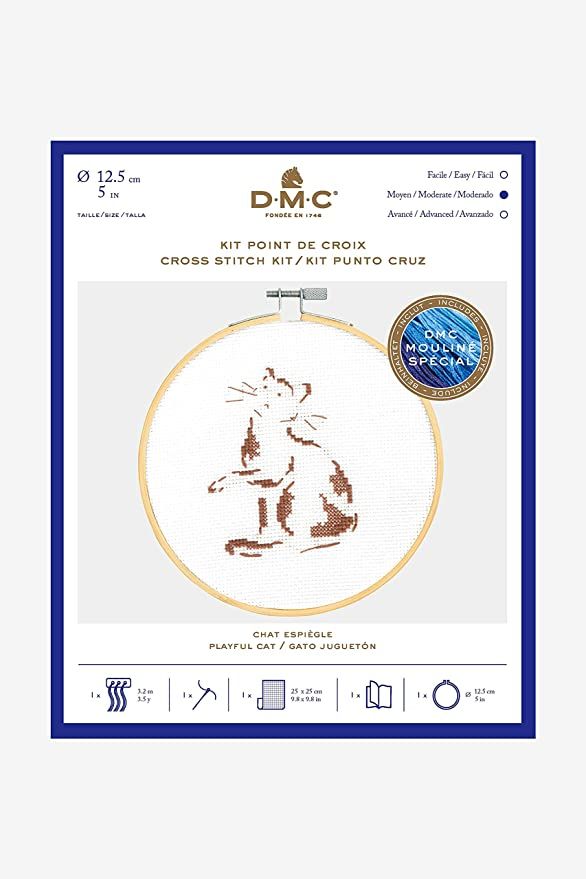 DMC Cross Stitch Kit - playful Cat was £8.95 now £4.00