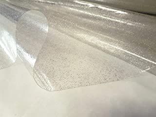 Silver Glitter Clear Vinyl - sold by the half metre