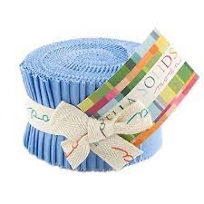 Moda Bella Solids Jr Jelly Rolls 30's Blue - 9900JJR-25