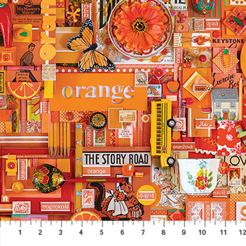 Northcott Color Collage - Orange DP22415 54