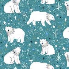 Dashwood Studio - Arctic by Bethan Janine - 2203 Teal - Polar Bears and Stars
