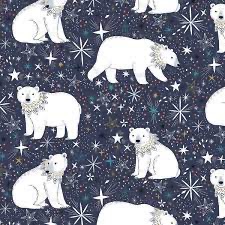 Dashwood Studio - Arctic by Bethan Janine - 2203 Navy - Polar Bears and Stars