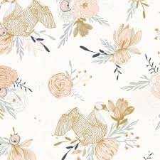 Dashwood Studio - New Beginnings by Lisa Dolson - 2041 - White background with swans and florals