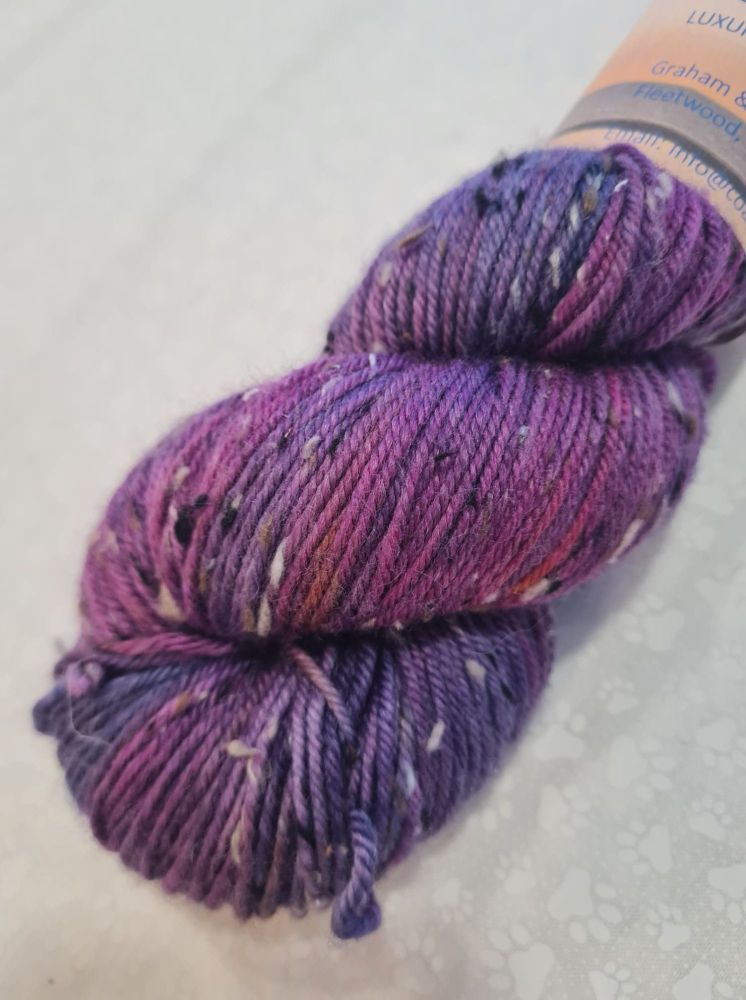 Coastal Colours DK 100g - berry/raspberry/purple  tweed blend