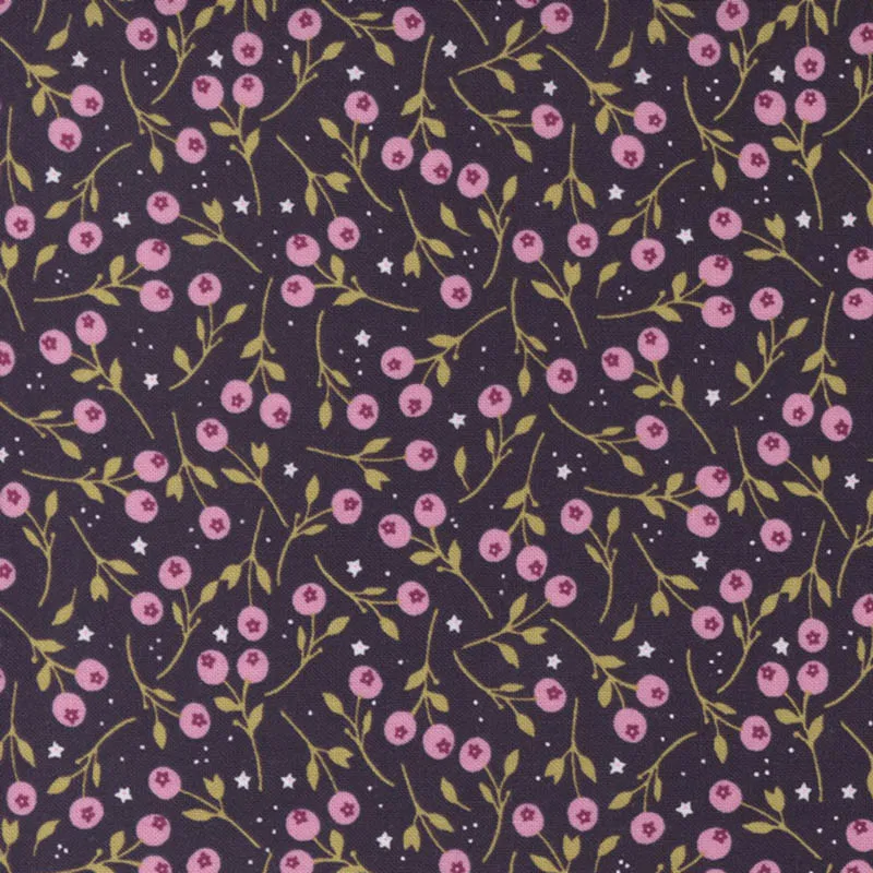 Wild Meadow by Sweetfire Road for Moda deep purple with pink berries 43133 17