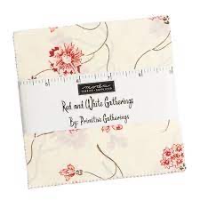 Moda Charm Pack - Red & White Gatherings