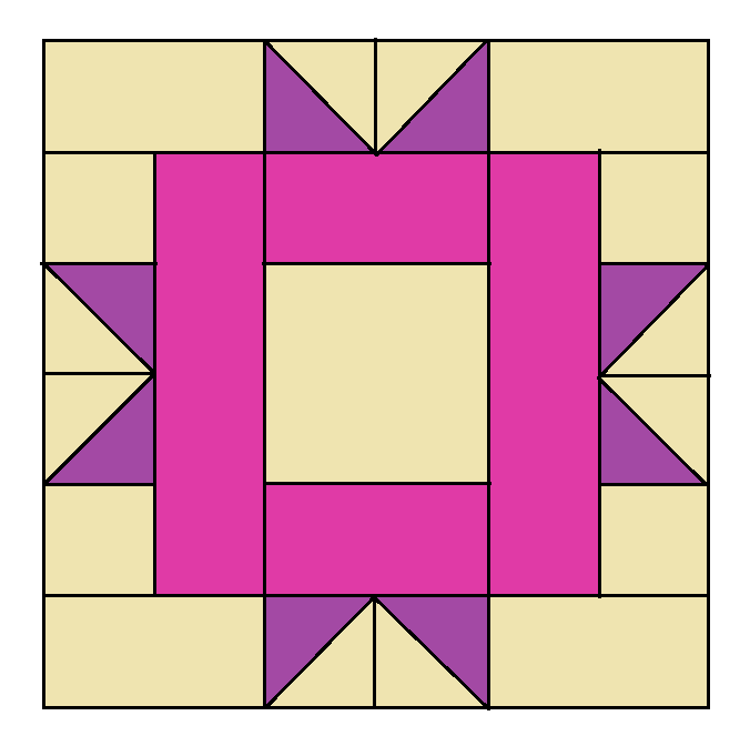 ''' the peekaboo star quilt block - group quilt pattern '' - paper copy