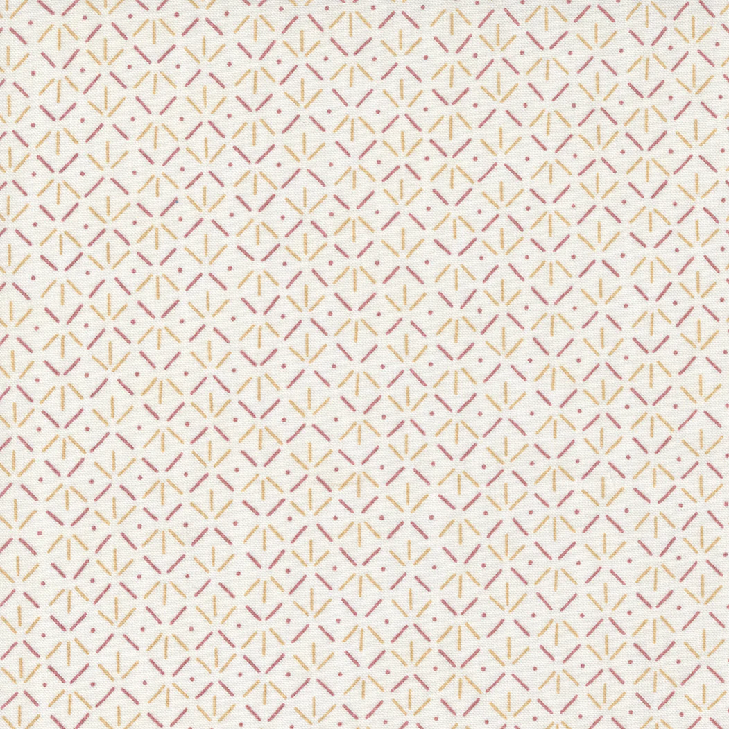 Watermarks by Holly Taylor for Moda - cream with coral and burgandy dashes 6916 21