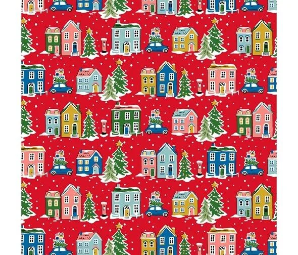 DECK THE HALLS BY LIBERTY - HOLIDAY VILLAGE RED - 01666880C