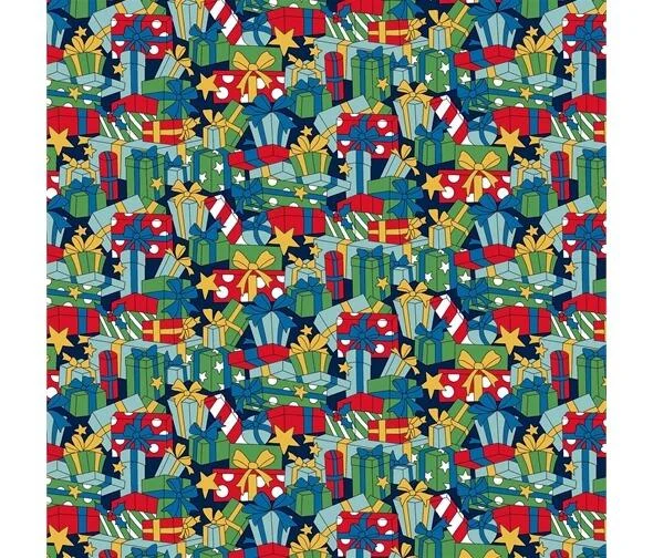 DECK THE HALLS BY LIBERTY - PRESENT SURPRISE (RED/GREEN ON NAVY))- 01666885
