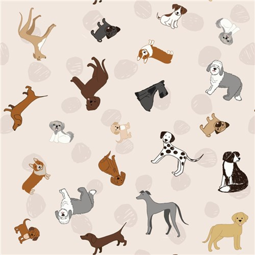 Lewis & Irene Paws & Claws A713 1 - dogs on blush  pink