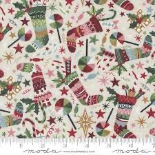 Jolly Good by BasicGrey for Moda - Eggnog background with stockings, lollies and stars 30721 11