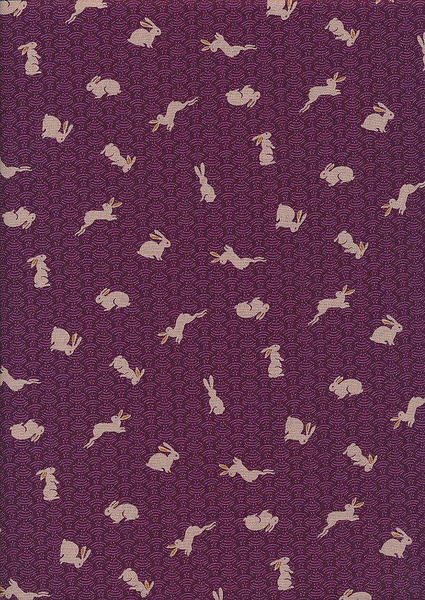 Sevenberry Japanese Fabric - Hares Purple 88227Z