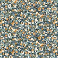 Luxe by Makower - Mini florals on Navy 2616 B