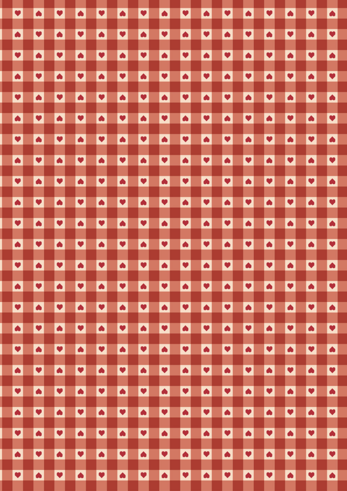Grandma's Quilts by Lewis & Irene A777.3 heart gingham red