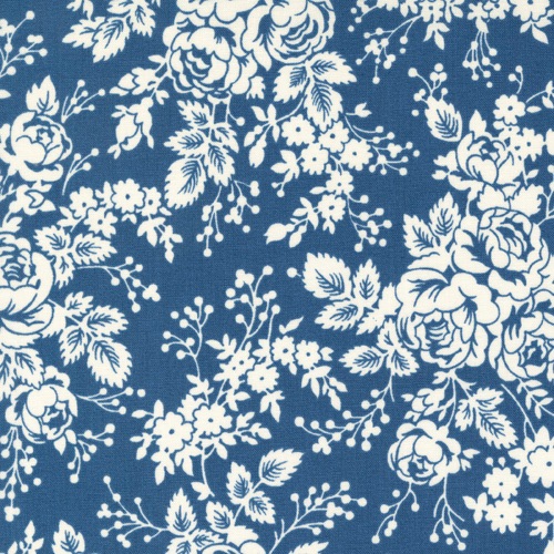 Blueberry Delight by Bunny Hill Designs for Moda - 3030 16 Blueberry with cream flowers