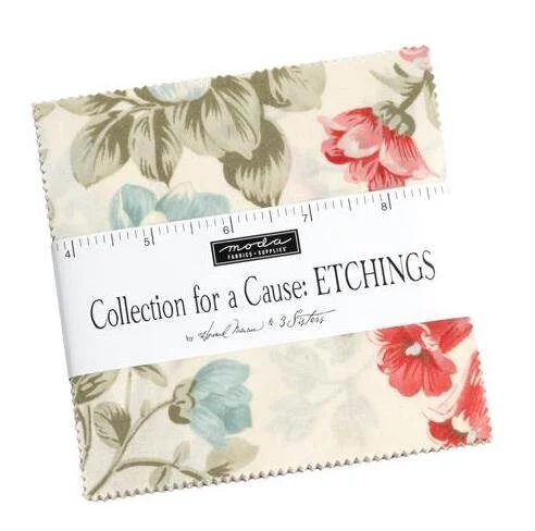 Collections For A Cause - Etchings by Howard Marcus & 3 Sisters from Moda Fabrics Charm Pack PP44330