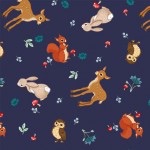 Midnight Forest by Belle and Boo for Michael Miller Fabrics - Forest Babies