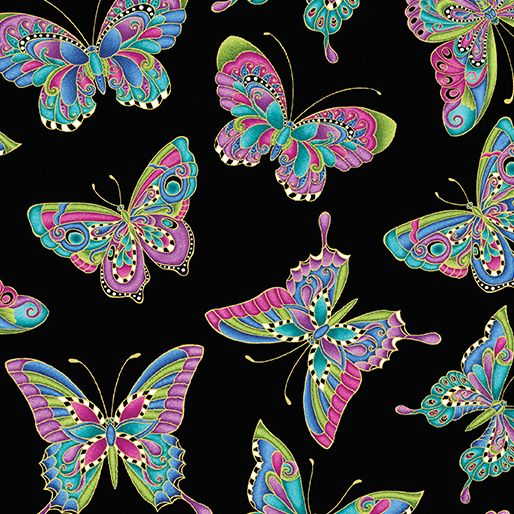 Alluring Butterflies by Ann Lauer for Benartex