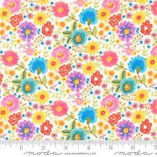Vintage Soul by Cathe Holden for Moda - 7436 11 - Bright florals on Cream