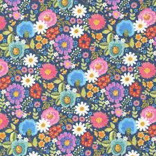 Vintage Soul by Cathe Holden for Moda - 7436 21 - Bright florals on Navy